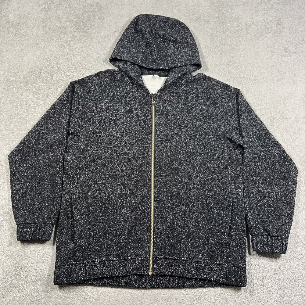 Lululemon Pave New Ways Full Zip Hoodie Sweatshirt Womens XL Black White Speckle